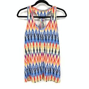 Athleta Multicolor Ikat-Print Racerback Tank Top